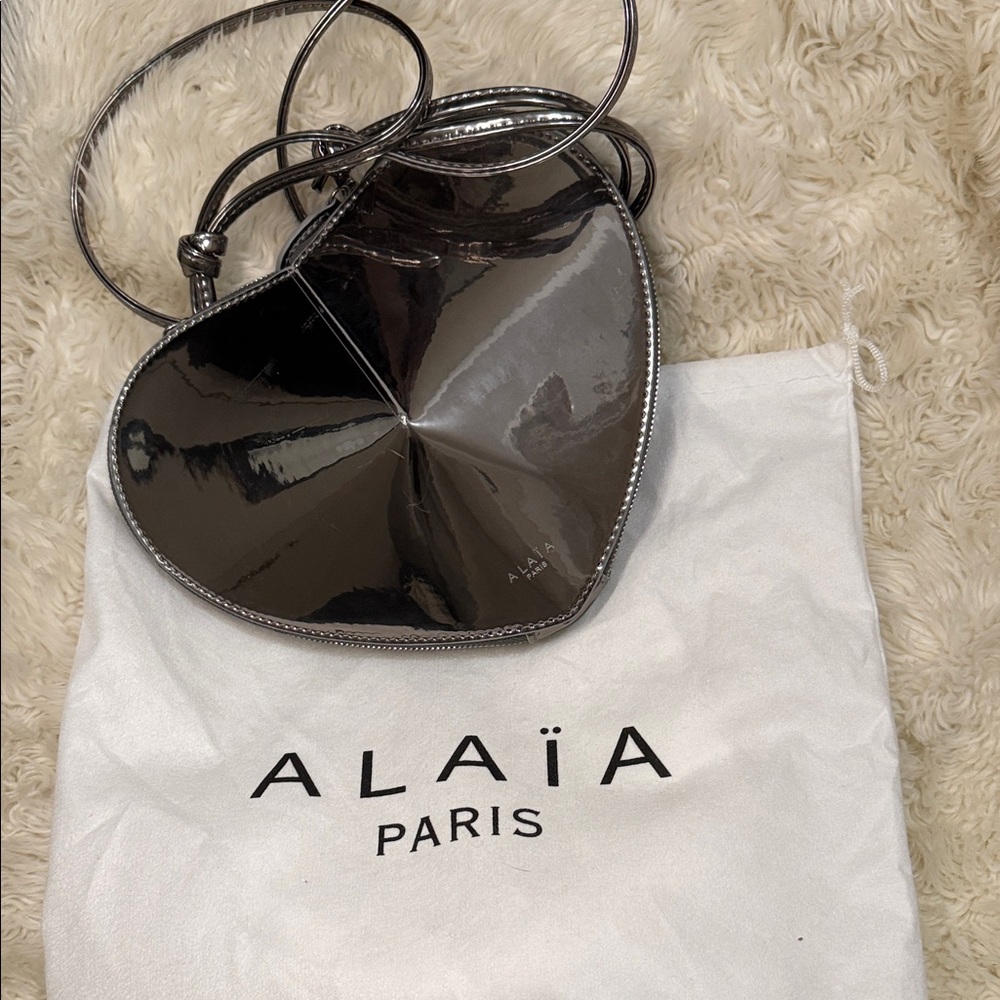 Alaia Metallic Heart Mini Bag